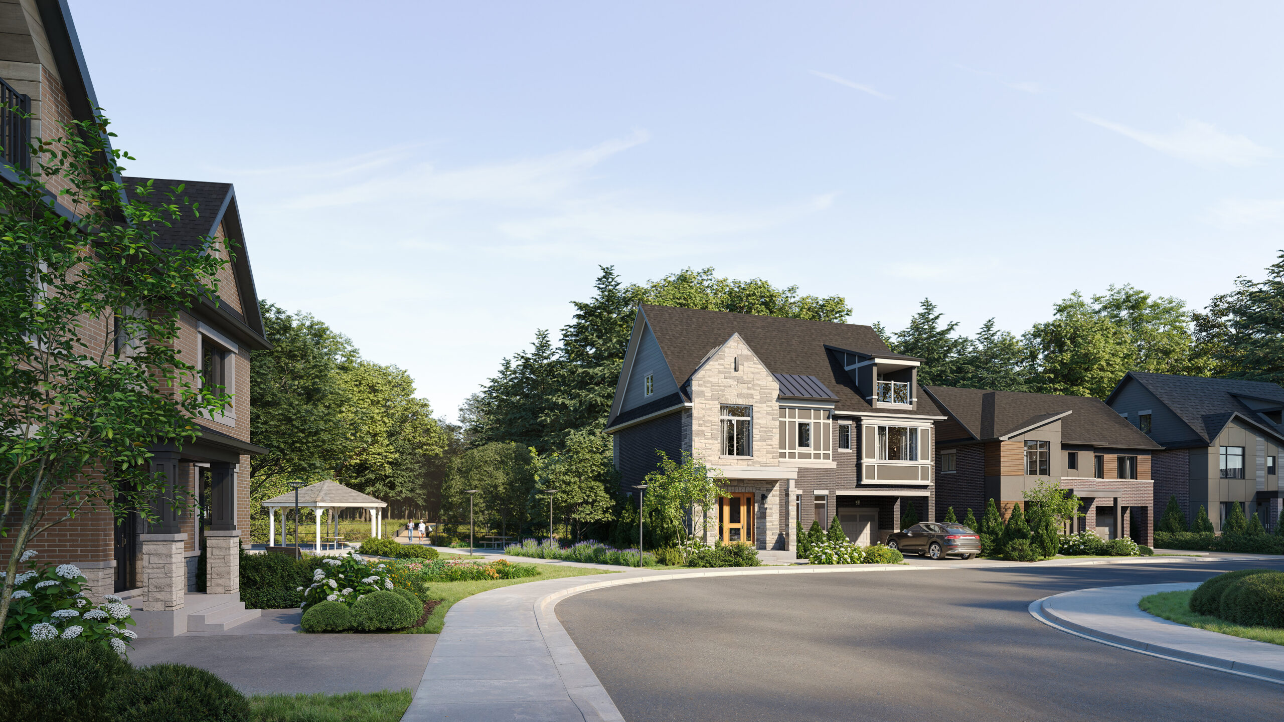 Riverview South Oakville Detached Homes Exterior bordering Bronte Creek Parkland